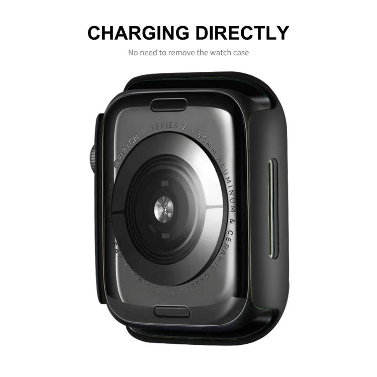 ENKAY Hat-Prince 2 in 1 PC Frame + 9H Tempered Glass Protector Full Coverage Case For Apple Watch...