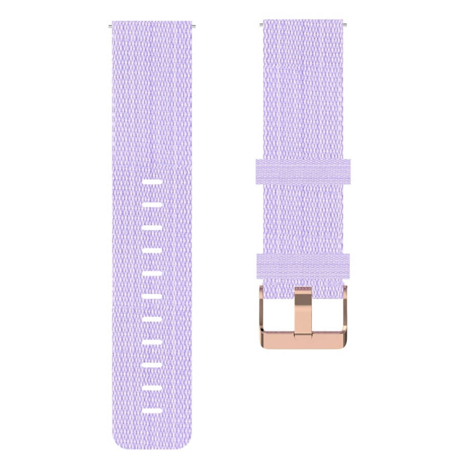 For Huawei Watch 3 22mm Nylon Woven Watch Band(Light Purple)