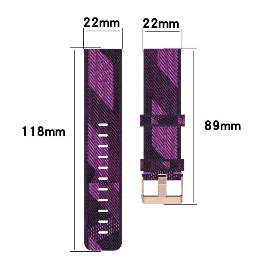 For Huawei Watch 3 22mm Nylon Woven Watch Band(Light Purple)