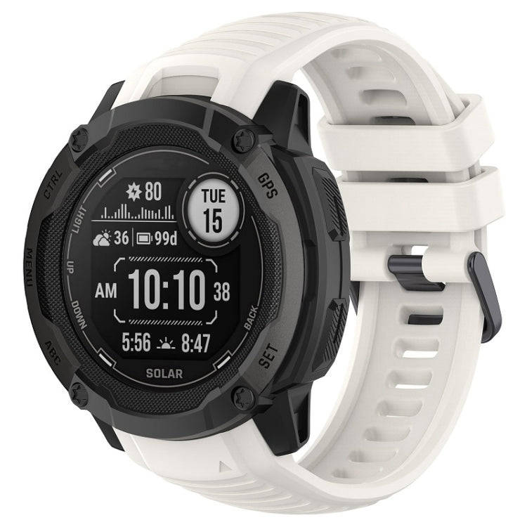 For Garmin Instinct 2X Sports Silicone Replacement Watch Band(White)