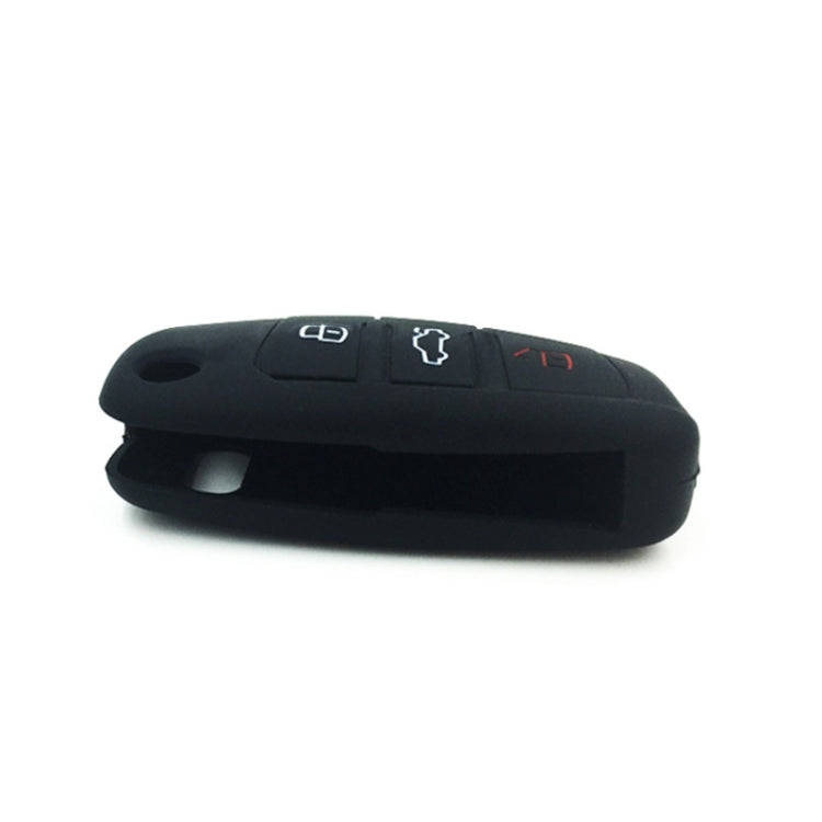 2 PCS Car Key Cover Silicone Flip Key Remote Holder Case Cover for Audi Q3 A3 A1(Black)