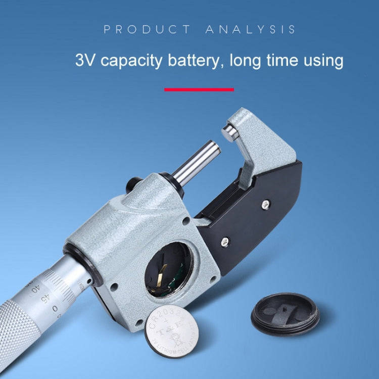 Digital Display Outer Diameter Micrometer 0.001mm High Precision Electronic Spiral Micrometer Thi...