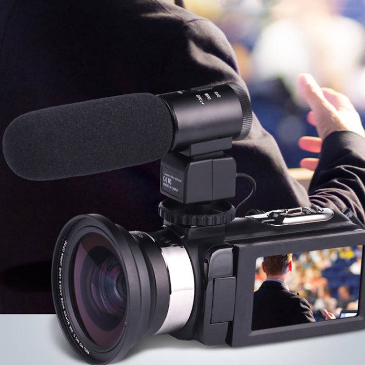 4K HD Night Vision 48MP Home WiFi Live Camcorder DV Digital Camera, Style:Hood +  Microphone