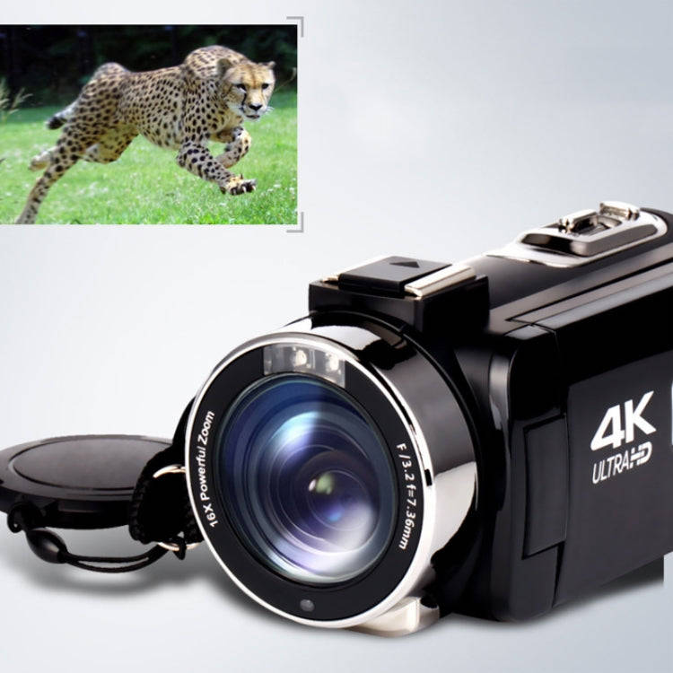 4K HD Night Vision 48MP Home WiFi Live Camcorder DV Digital Camera, Style:Hood +  Microphone