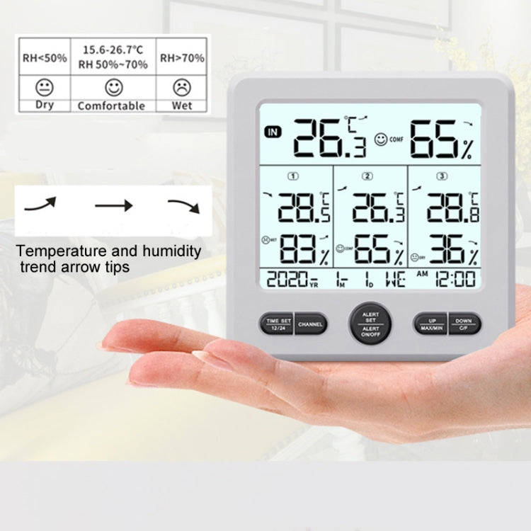 Three Dragged Multi-Function Wireless Thermometer And Hygrometer Indoor And Outdoor High-Precisio...