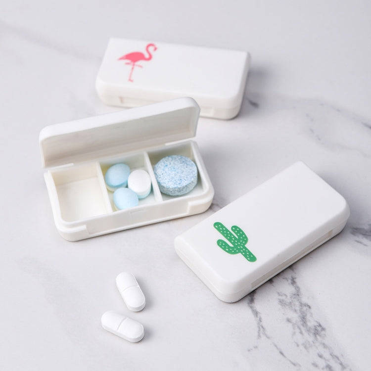8 PCS Small Portable Moisture-proof Sealed Medicine Box 3 Compartments A Day Medicine Divided(Cac...