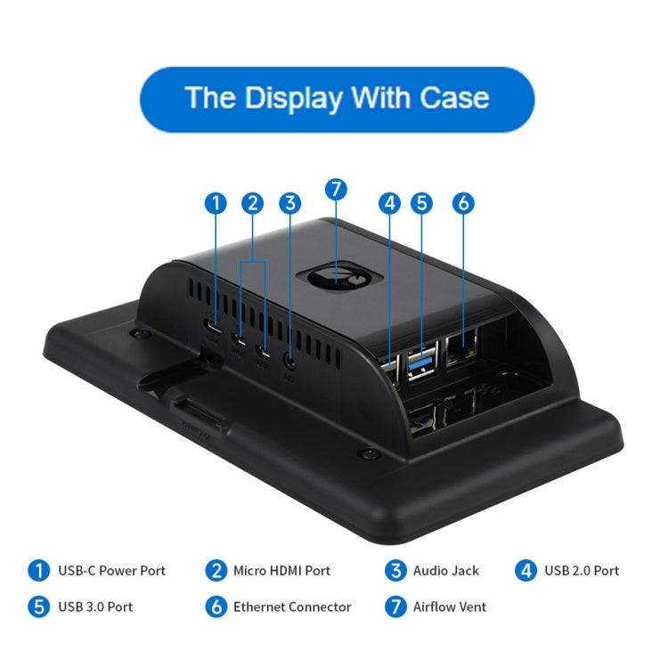 Waveshare 7 inch 800×480 IPS Capacitive Touch Display, DSI Interface, 5-Point Touch with Case