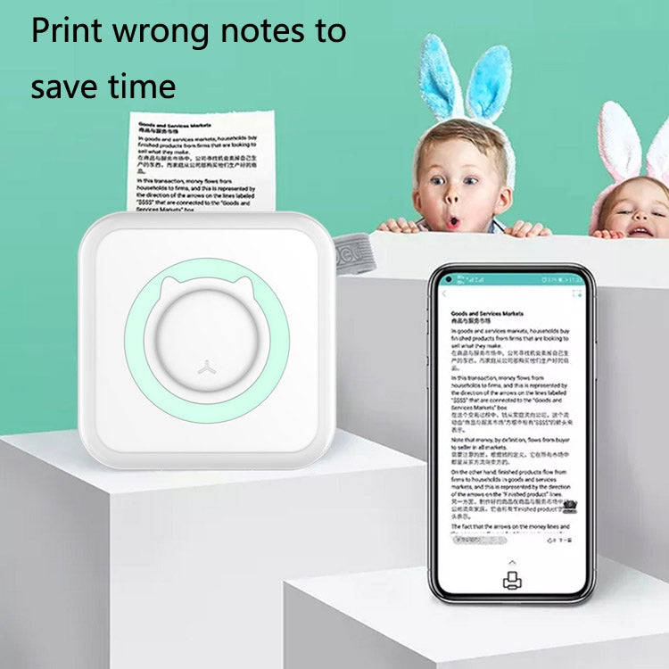 Convenient Pocket Mini Printer Student Wrong Question Thermal Bluetooth Mobile Phone Photo Data N...