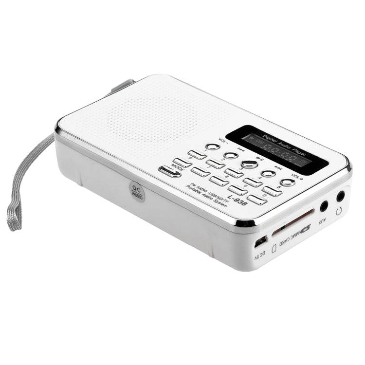 L-938  MP3 Audio Player FM Radio Support  SD MMC Card AUX-IN Earphone-out(Black)