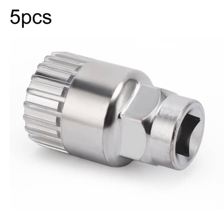 Mountain Bike Square Hole Removal Installation Shaft Sleeve(Silver)