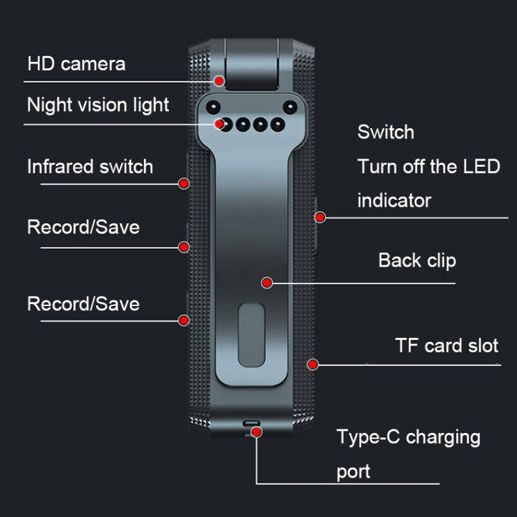 C2+32GB HD Smart Noise Reduction 1080P Rotating Camera Anti-shake Meeting Recorder