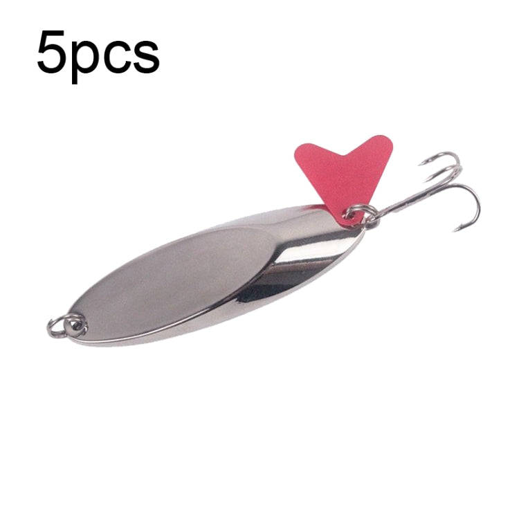 5pcs 18g 6cm Right Angle Slant Cut Sequins Long Casting Freshwater Fake Bait