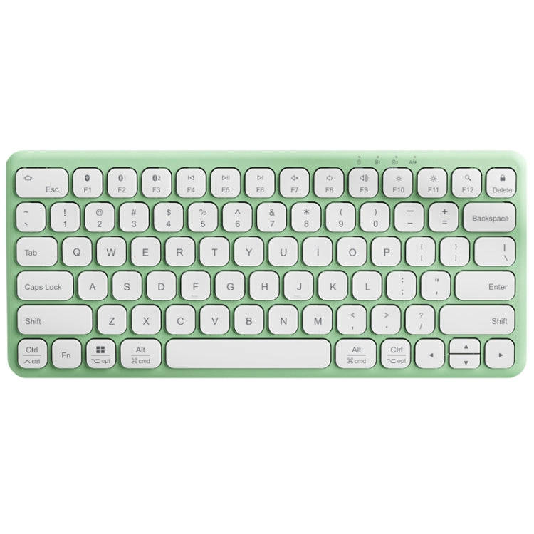 B087 2.4G Portable 78 Keys Dual Mode Wireless Bluetooth Keyboard And Mouse, Style: Keyboard Green