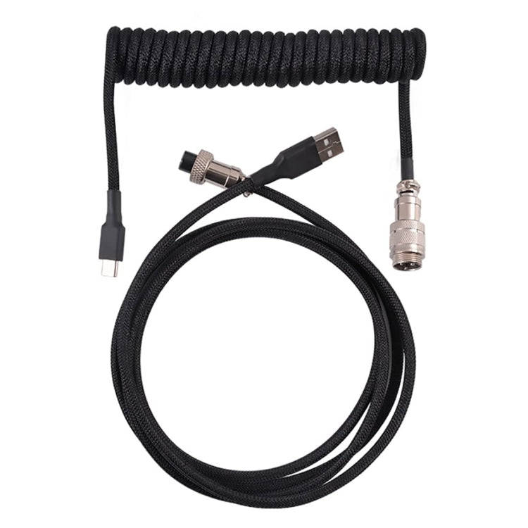 USB-C/Type-C  Mechanical Keyboard Wire Computer Aviation Connector,Cable Length: 3m(White)