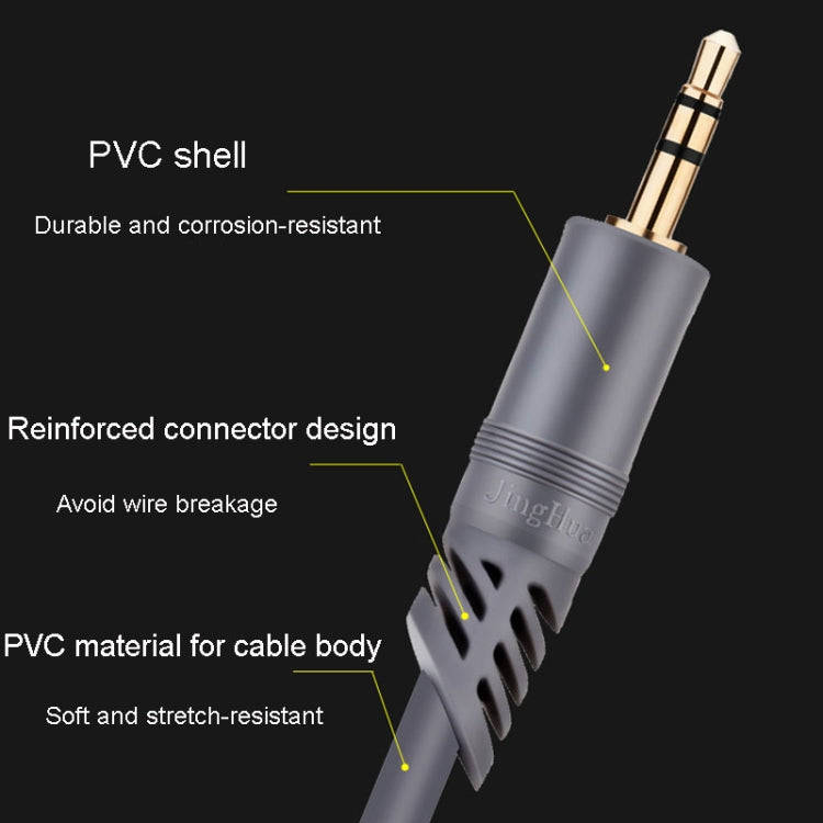 JINGHUA A240 3.5mm Male To Male Audio Cable Cell Phone Car Stereo Microphone Connection Wire, Siz...