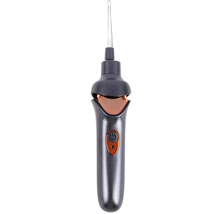 Luminous Upgraded LED Electric Ear Scoop Children Ear Cleaning Tool Set(Black Gray)