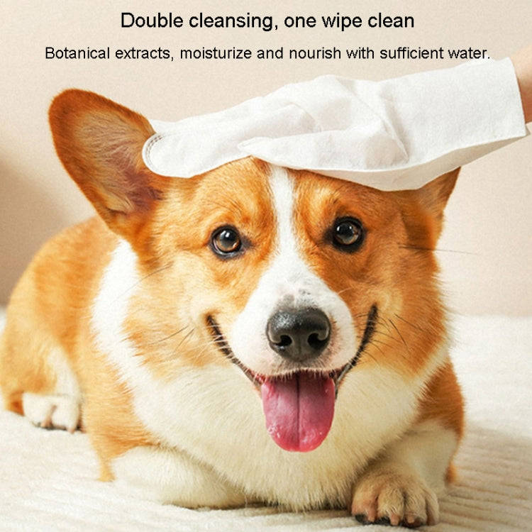6pcs /Pack KIMHOME Pet No-Rinse Gloves Wipes Dogs Cats Bathing Deodorizing Cleaning Dry Cleaning ...