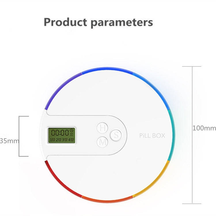 One Week Portable Timing Smart Pill Boxes Elder Reminding Electronic Medicine Box(Lake Green)