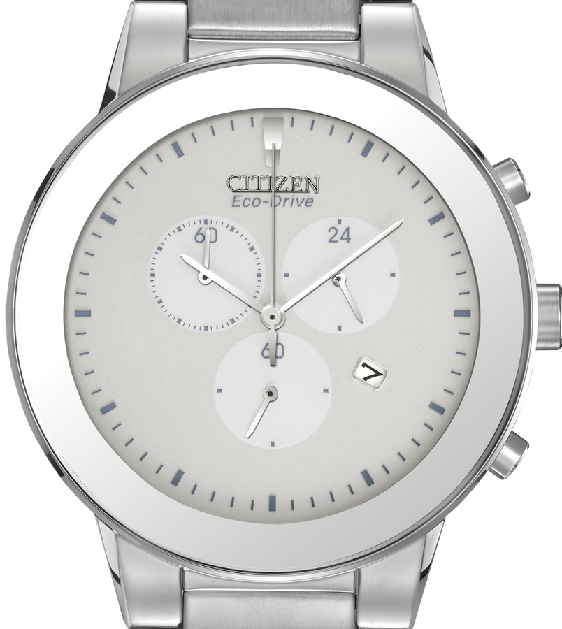 Authentic CITIZEN Eco-Drive Axiom Stainless Steel Chronograph Mens Watch