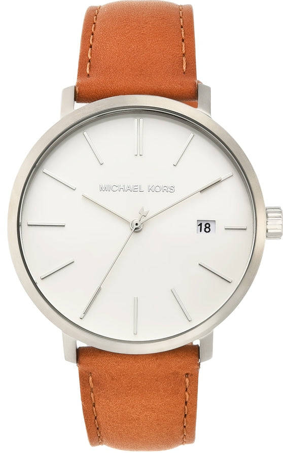 Authentic MICHAEL KORS Blake Brown Leather Mens Watch
