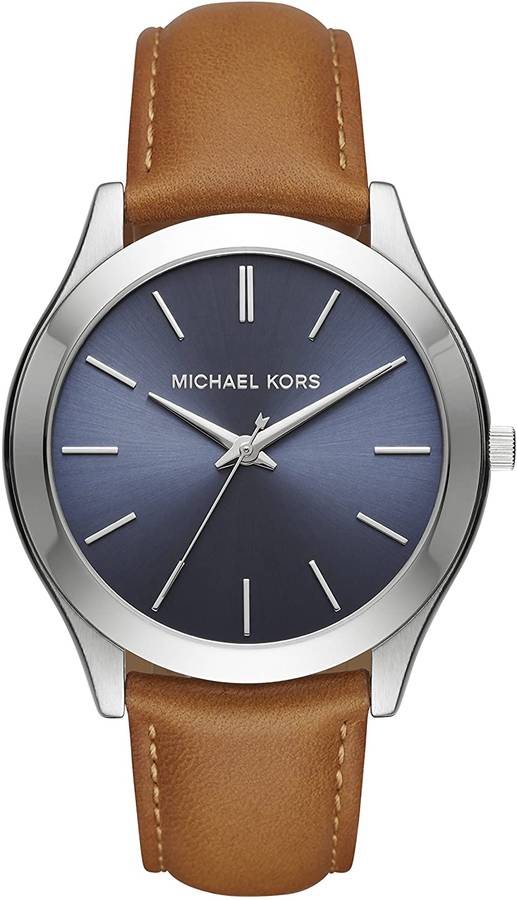 Authentic MICHAEL KORS Runway Leather Mens Watch