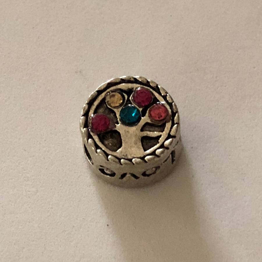 Bead Fit Pandora: 'Silver', Multicoloured Gemstone Drum, 'Family', 'Love'