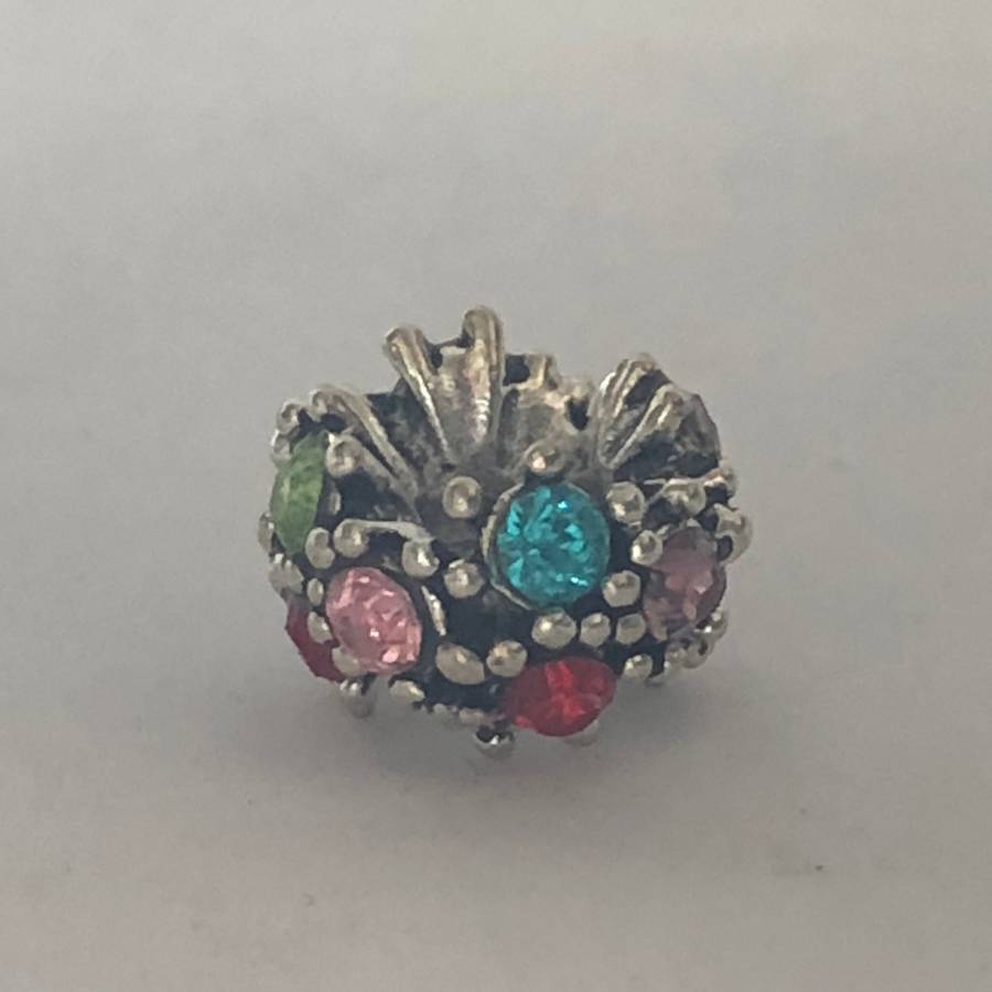 Bead Fit Pandora: 'Silver', Multicoloured Gemstone