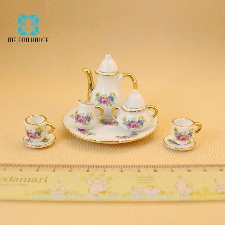Doll House Miniatures / Printer's Tray - Tea Set 6