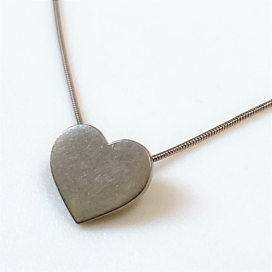 Sterling Silver Heart Pendant and Chain Necklace