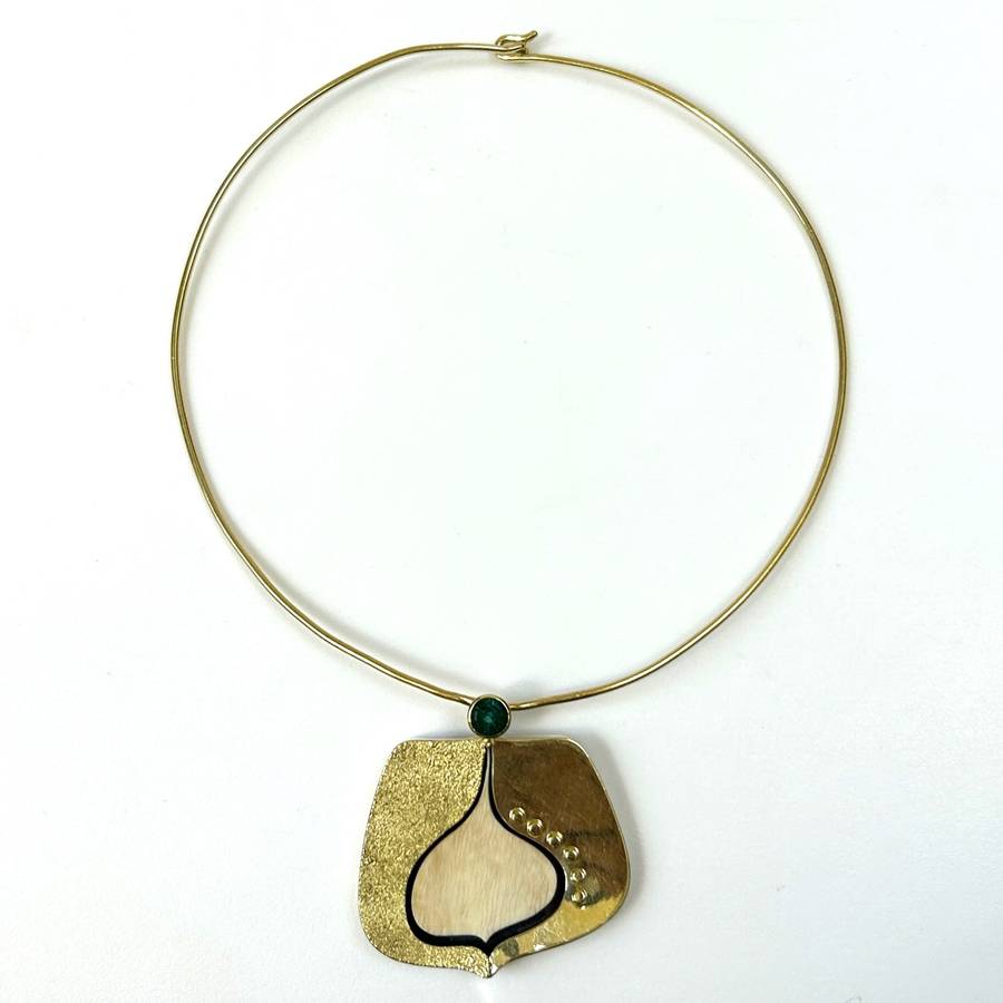 Modernist Peter Cullman 18ct Gold and Sterling Silver Neck Piece