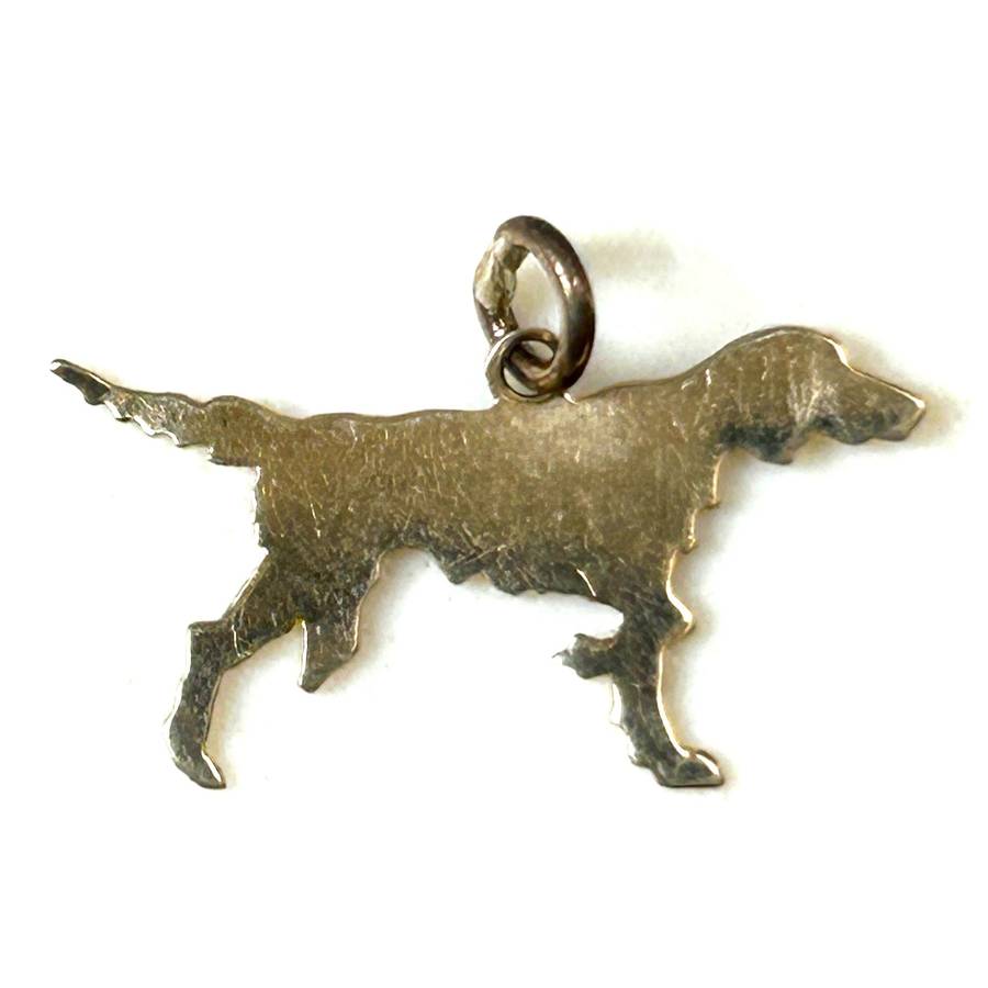 Miniature 9ct Gold Hunting Dog Charm Pendant