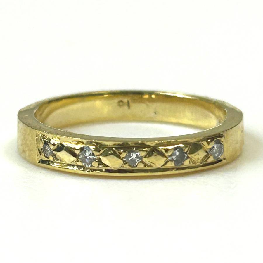 18ct Gold and Diamond Semi-Eternity Ring