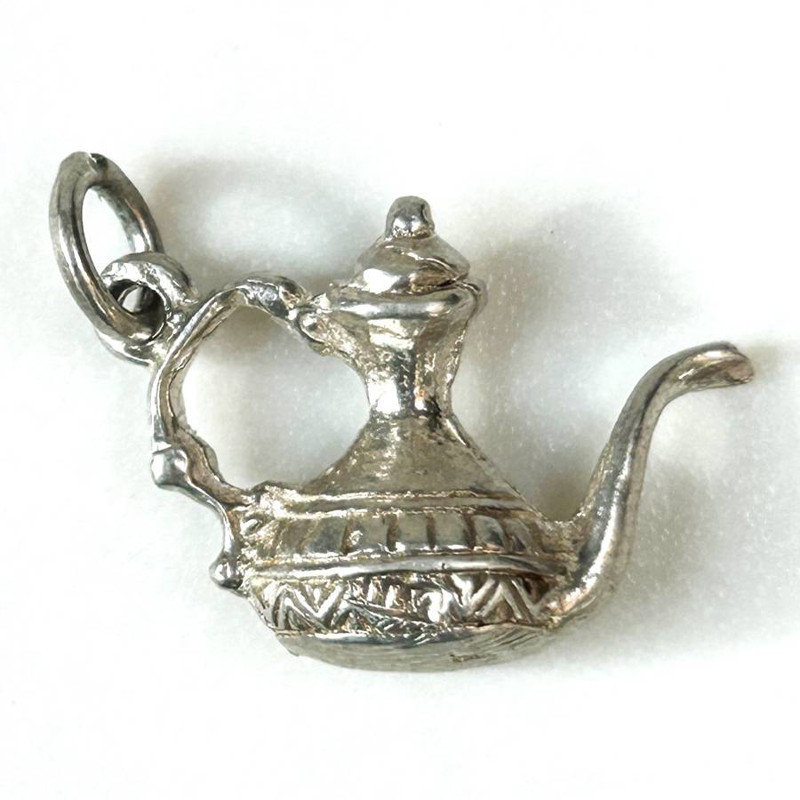 Miniature Silver Coffee Pot Charm Pendant