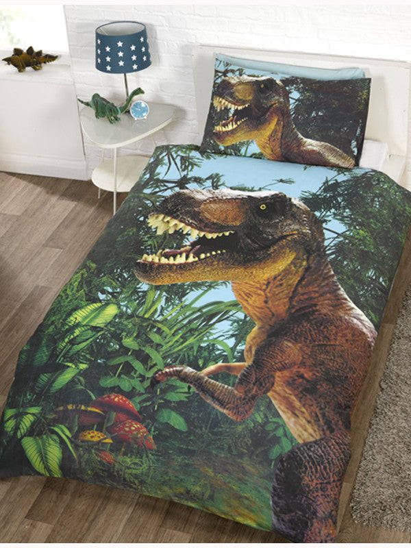 T Rex Dinosaur Duvet - Jurassic World / Dinosaur Bedding - single