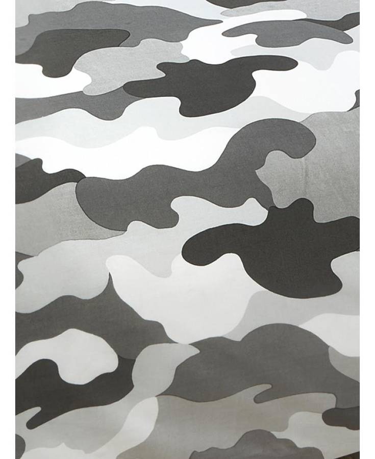 Grey Army Camouflage Reversible Duvet Cover - Army Bedding - Double