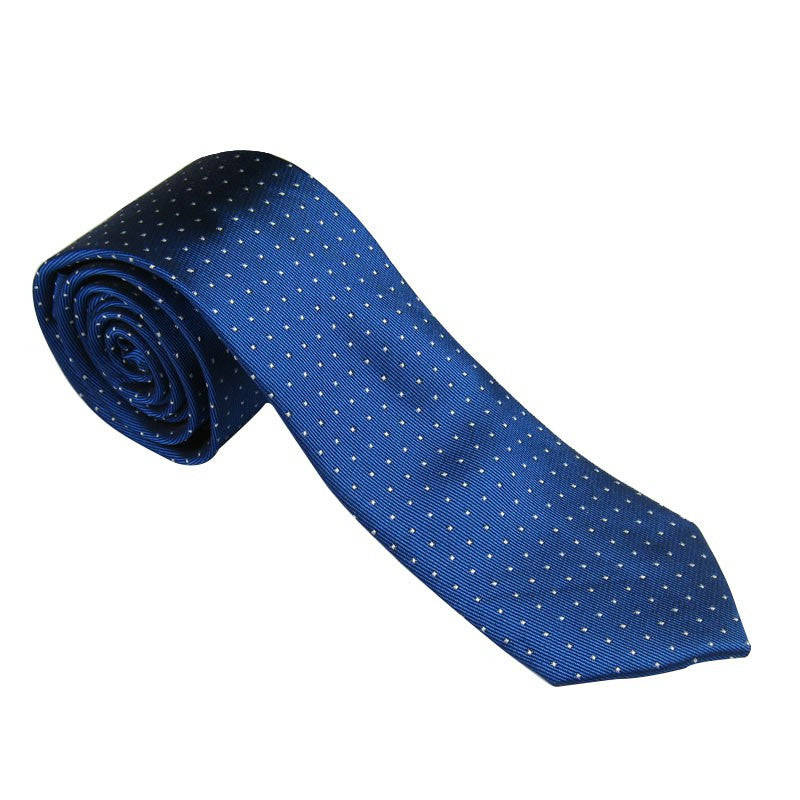Men's Ties - Slim Neck - Blue Polka Dot