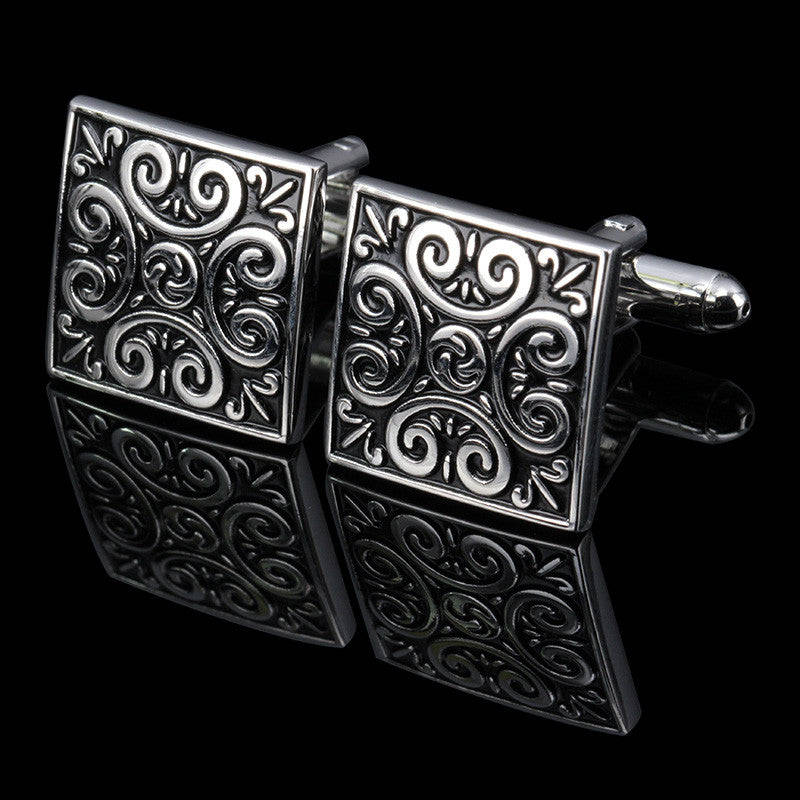 Wave Pattern Cuff Links - style 2