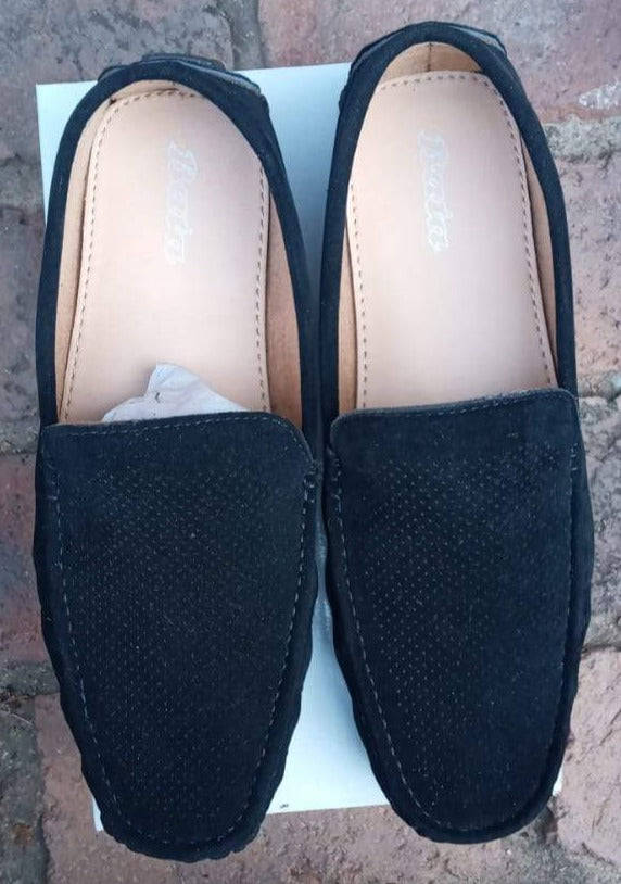Bata Casual Suede Moccasins - Black - UK 7