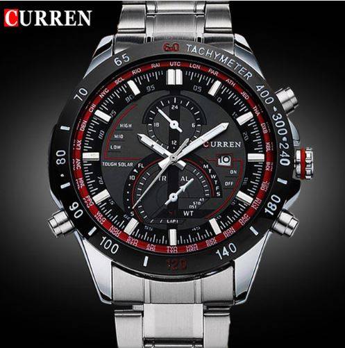 Men's Red & Black Curren Watch
