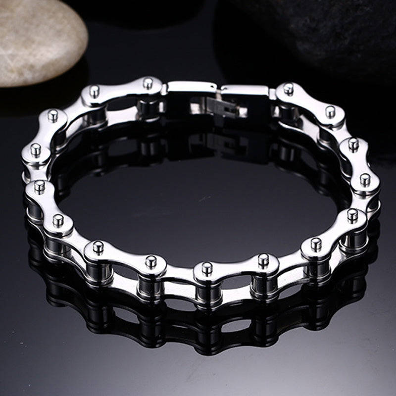 Men's Stainless Bicycle Chain Bracelet - 12mm