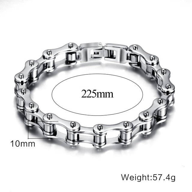 Men's Stainless Bicycle Chain Bracelet - 12mm