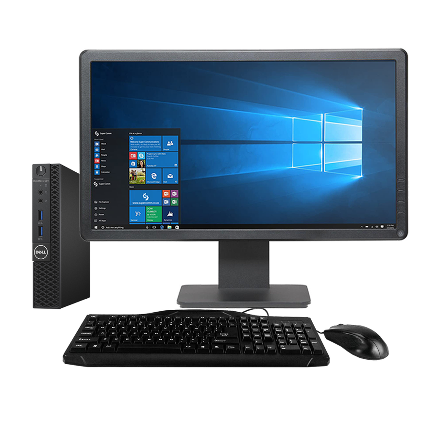 Dell OptiPlex 3050 Intel i5, 7th Gen USFF Desktop PC with 19" Monitor