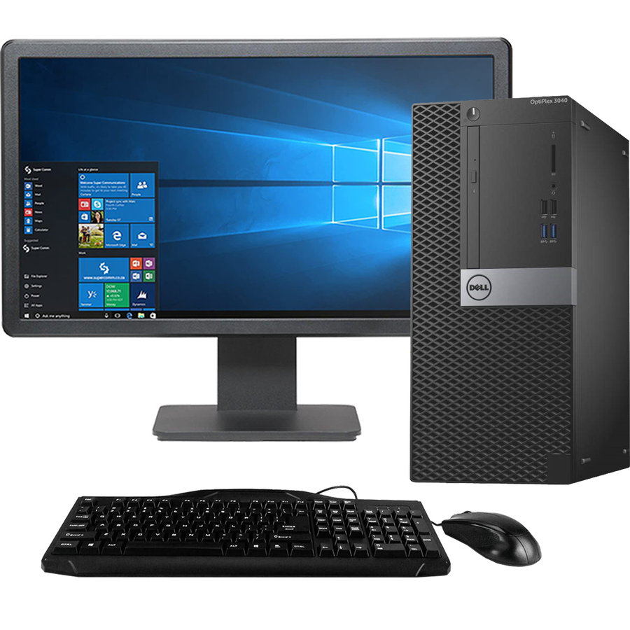 Dell OptiPlex 3040 Intel i5, 6th Gen Tower PC with 20" Monitor