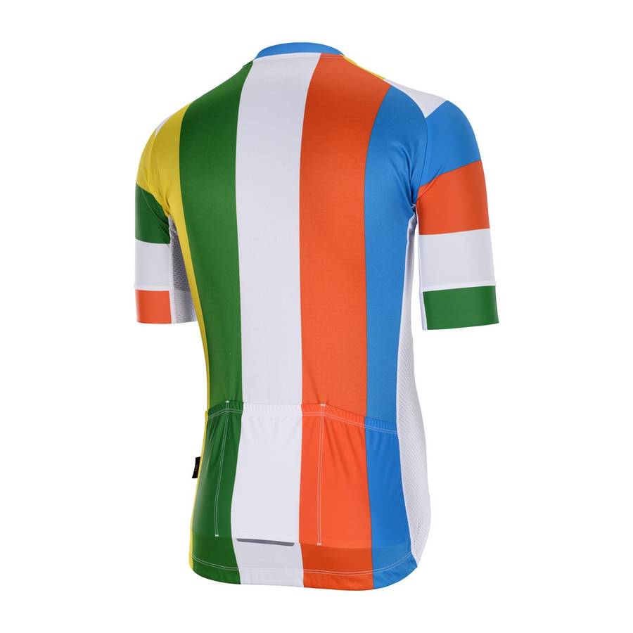 Cycling Box Rainbow Stripes Jersey - Large