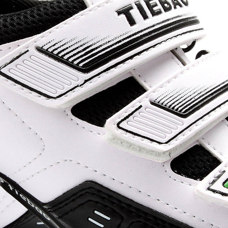 Tiebao Road Cycling Shoes Black and White - 39 (6 UK)