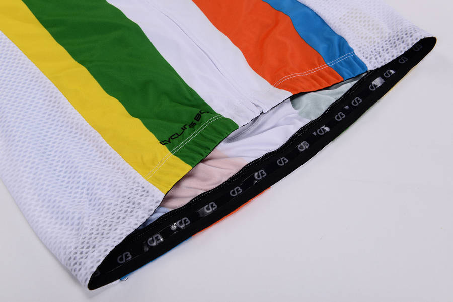 Cycling Box Rainbow Stripes Jersey - Large