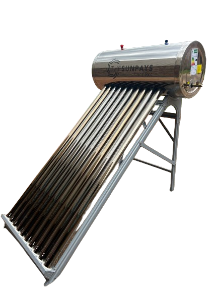 Stainless Steel - Low Pressure 100L Solar Geyser With Auxiliary Tank (2-Year Guarantee)