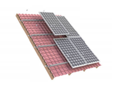 Solar Panel Mounting Kit - Tile Roof - Brandering Mount - Solar Panel Mounting Kit - 2 Panels - T...