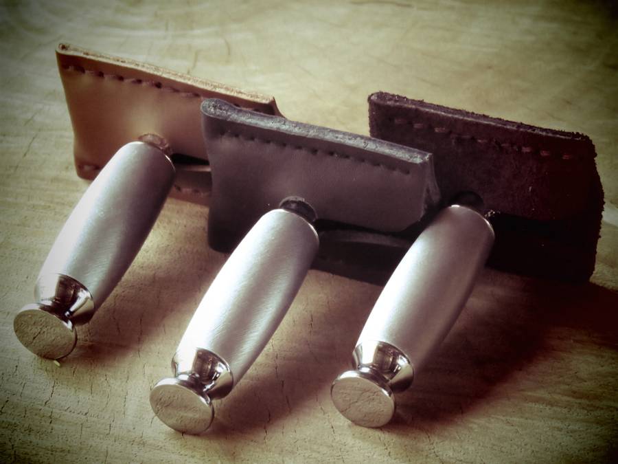 Safety razor sheath - Brown suede (textured)