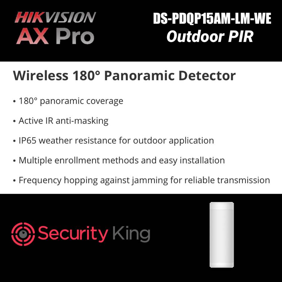 Hikvision AX Pro Wireless 180° Panoramic Detector
